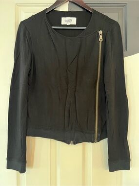Dakota Black Asymmetrical Zip Jacket